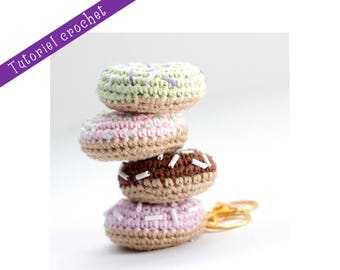 Crochet tutorial: keychain donuts