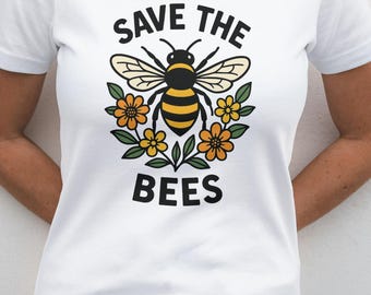 Save the Bees Graphic Tee | Eco-Friendly Cotton Shirt