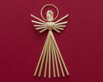 Angels are made of straw Little straw angels Christmas gifts Small ornaments Decoration for the Christmas tree Straw toy