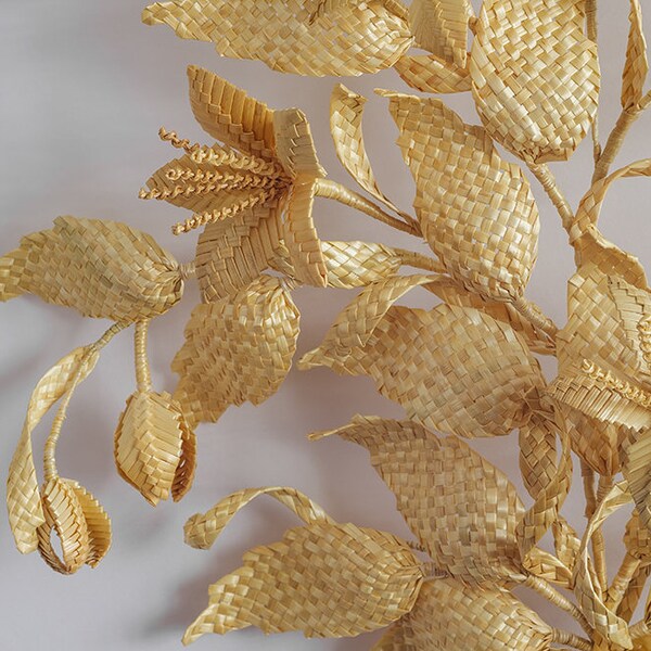 Wanddecoratie stro muur decoratie wand decor Weaving tak stro ornamenten