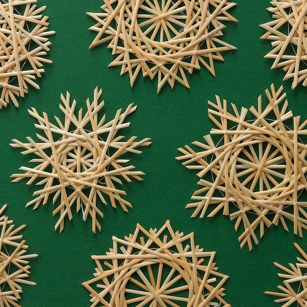 Straw snowflakes. Set of Christmas decorations. Christmas tree decoration. Straw stars. Christmas gifts original design Ukrainian traditions