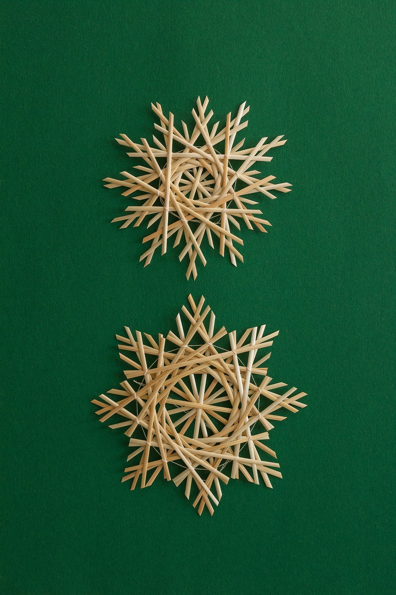 Straw Snowflakes. Set of Christmas Decorations. Christmas Tree Etsy