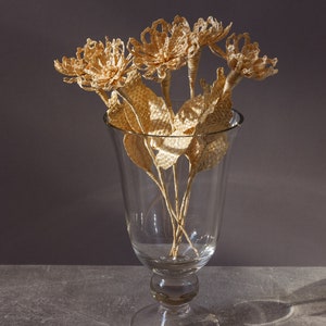 Unique straw flowers Bouquet flowers Flowers made of natural straw image 3