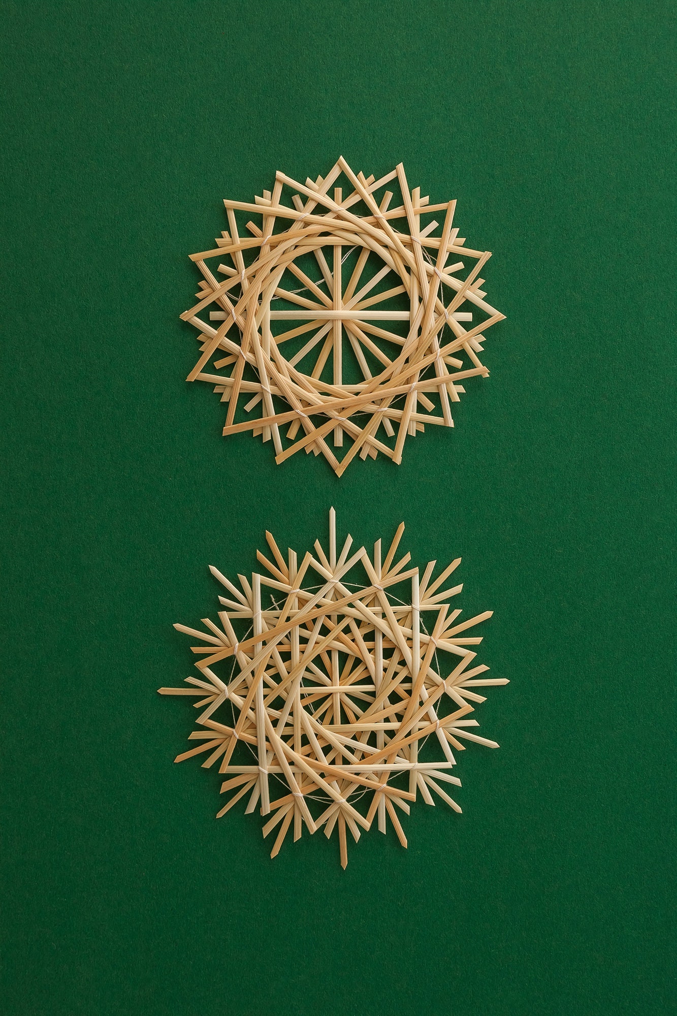 Straw Snowflakes. Set of Christmas Decorations. Christmas Tree Etsy