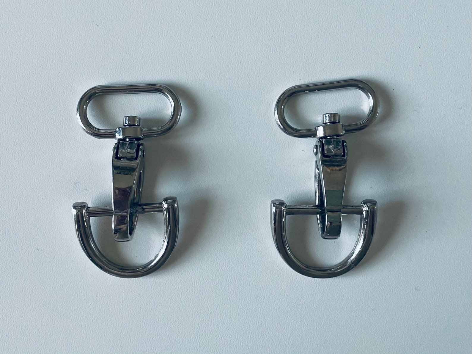 Two Reclaimed Swivel Hooks With D Rings Etsy