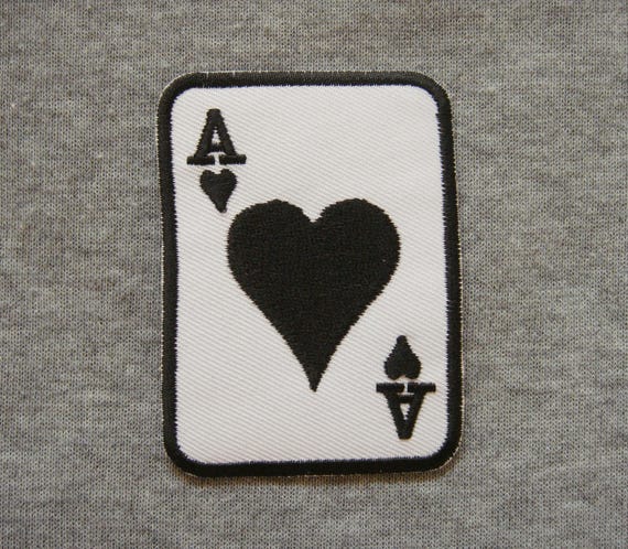 Ace Playing Card Diy Embroidered Applique Iron On Patch Etsy