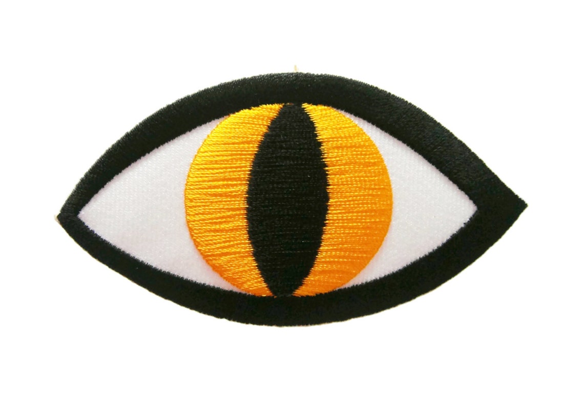 Eye Patch / Cat Eye Patch Embroidered Applique Iron on Patch Etsy