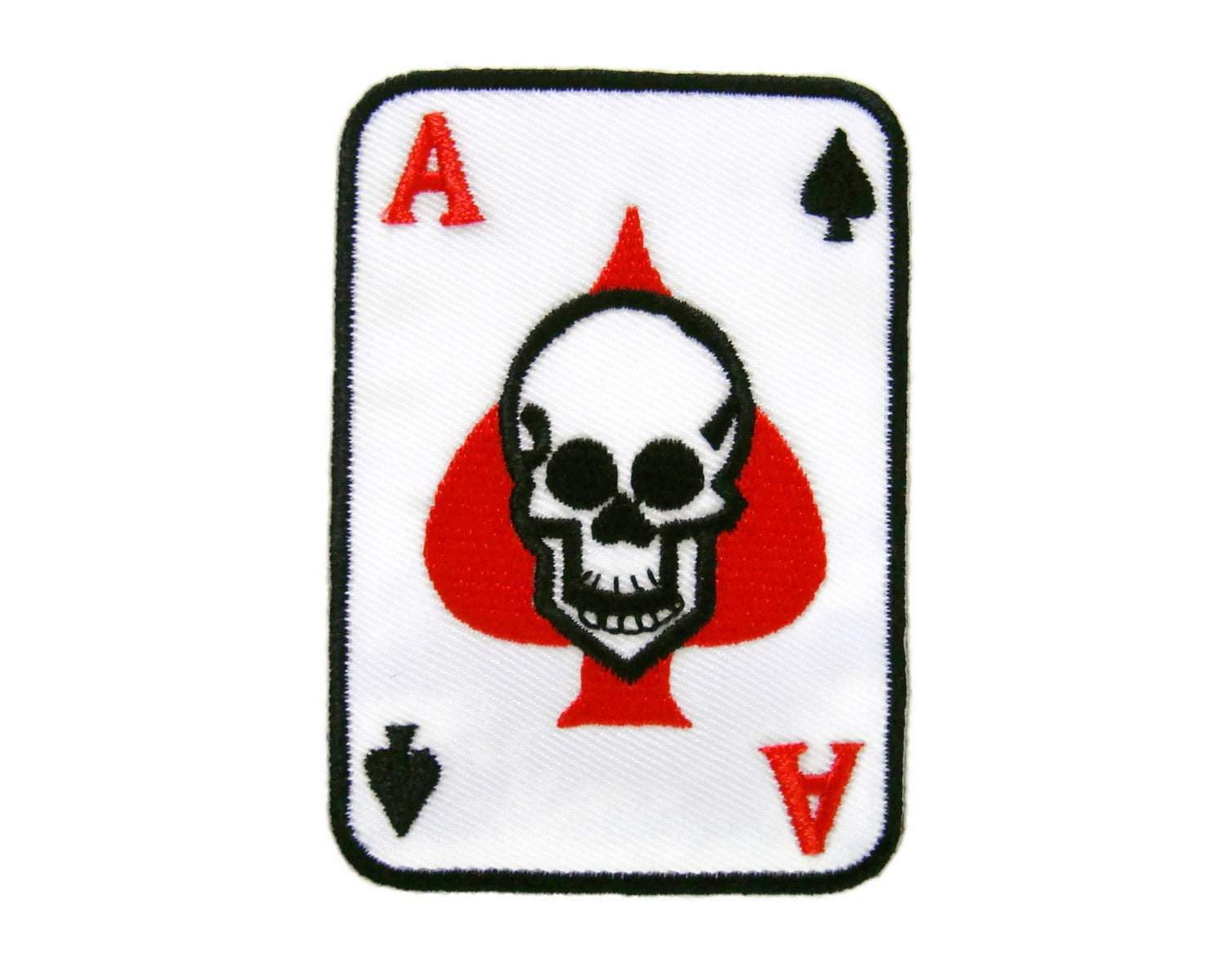 ACE of Spades Death Card Embroidered Applique Iron on Patch | Etsy