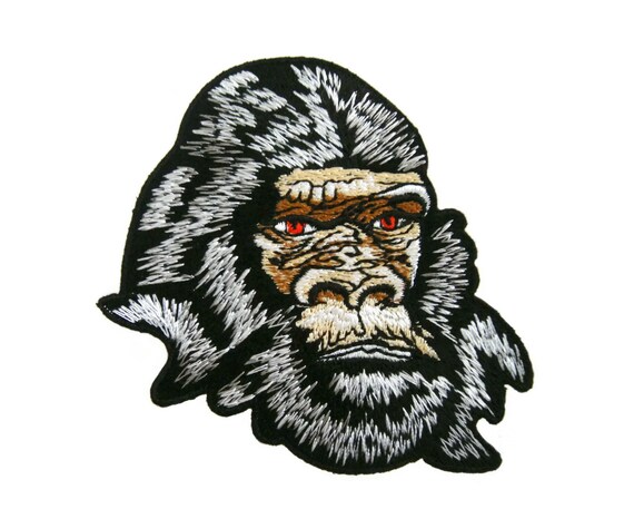King Kong Gorilla Embroidered Patch - Iron-On / Sew-On For Shirts, Jackets, Bags - USA Made By Hungry Bear Designs