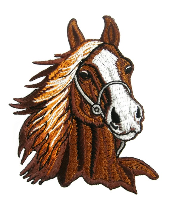 Horse Embroidered Applique Iron on Patch Etsy