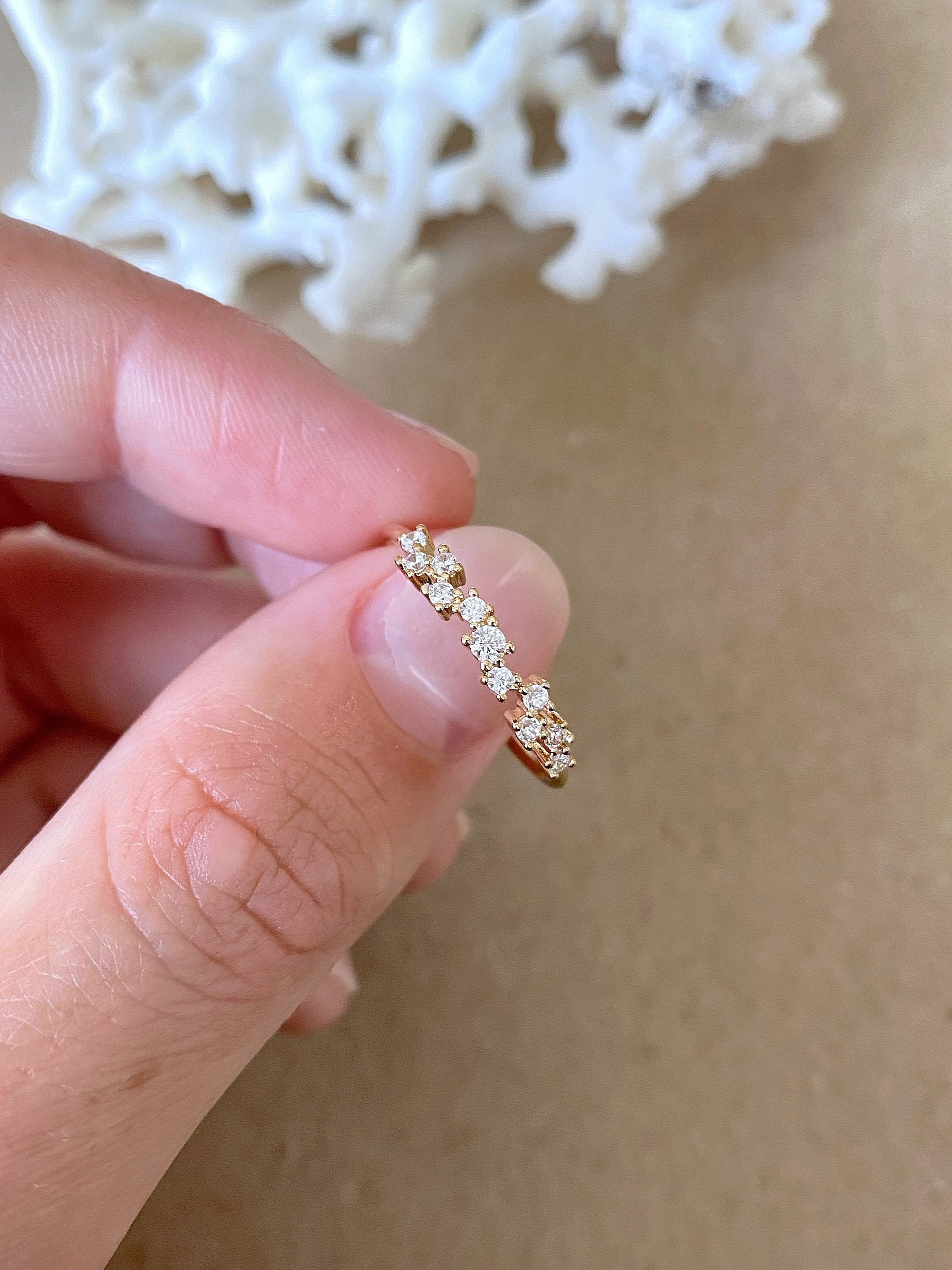 Bague Plaqué Or Poinçonné - Zircon Carré 6mm - Taille 17mm - NEUVE Avec Étiquettes
