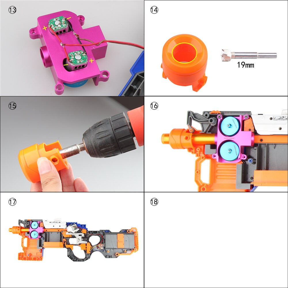 Worker Mod Motor Flywheel Cage Update Kits for Nerf Nstrike Etsy Canada