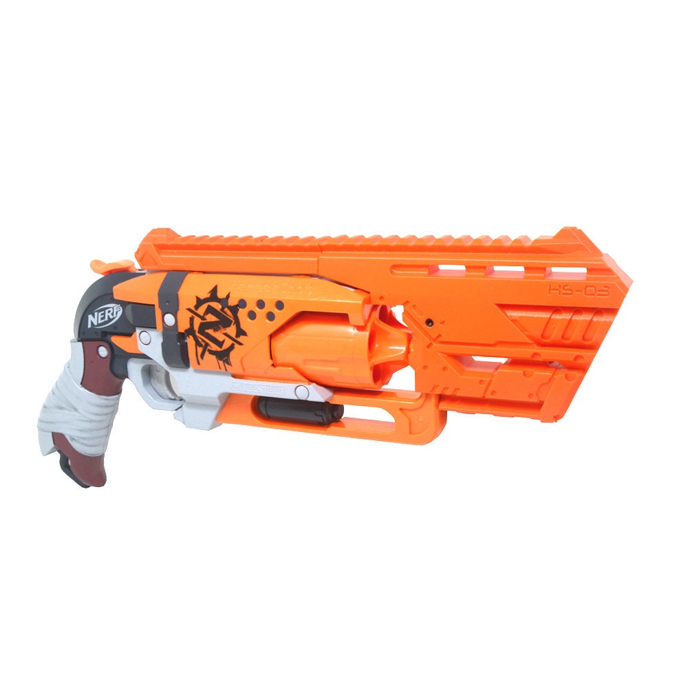 MaLiang 3D Print Snub Magnum Barrel Rail Orange for Nerf HammerShot Modify Toy 