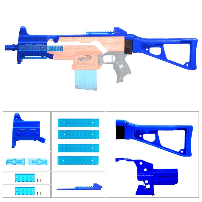 Worker Mod F10555 for Nerf Stryfe DIY Imitation UMP9 Style Combo 9 Item Modify Toy