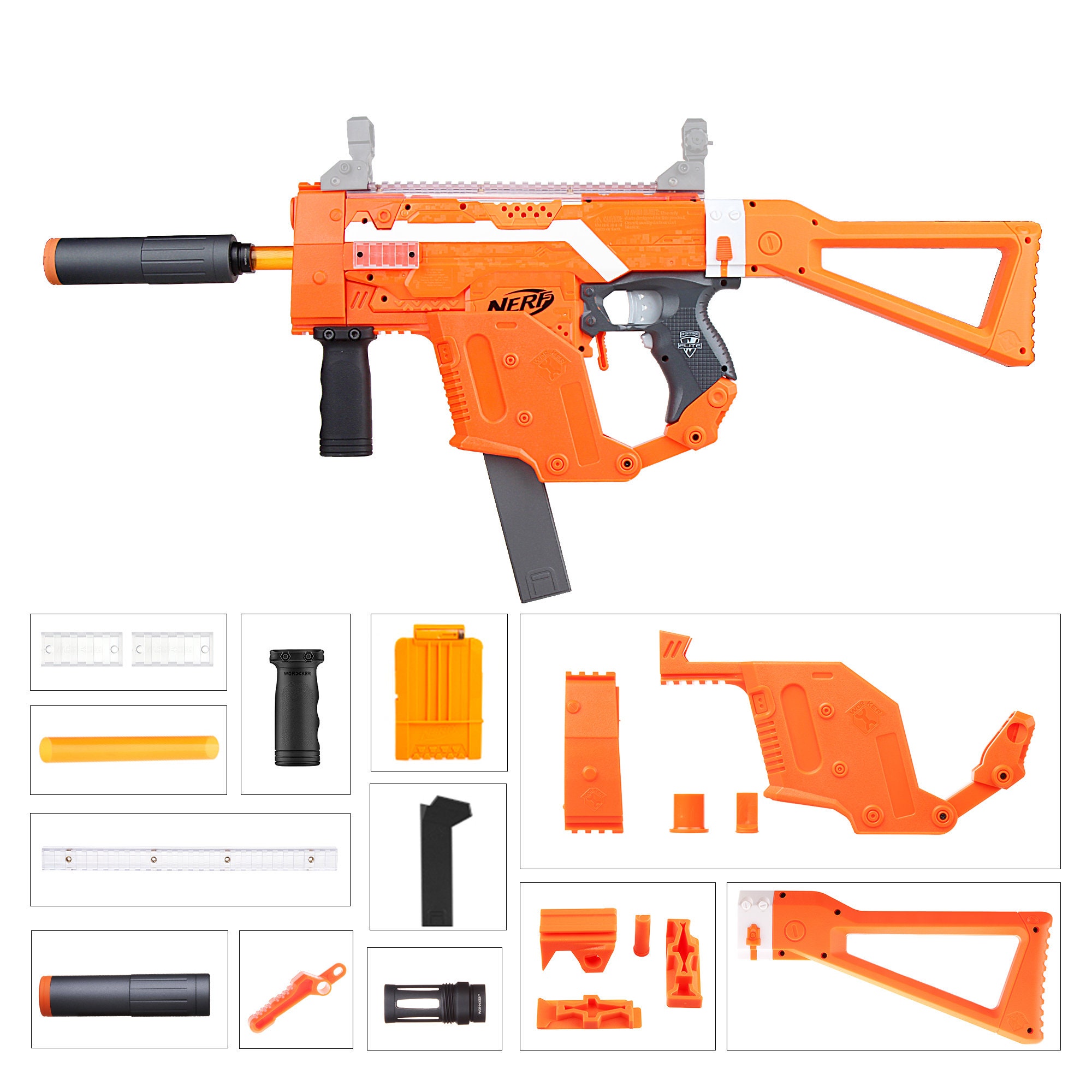 Disruptor de elite Nerf N-Strike 6 Blaster de Angola