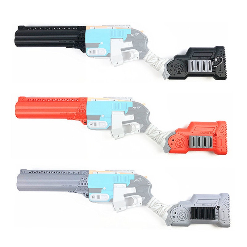MaLiang 3DPrint Pluto Shotgun Dual Barrel for Nerf Zombie Sledge Fire Modify Toy 