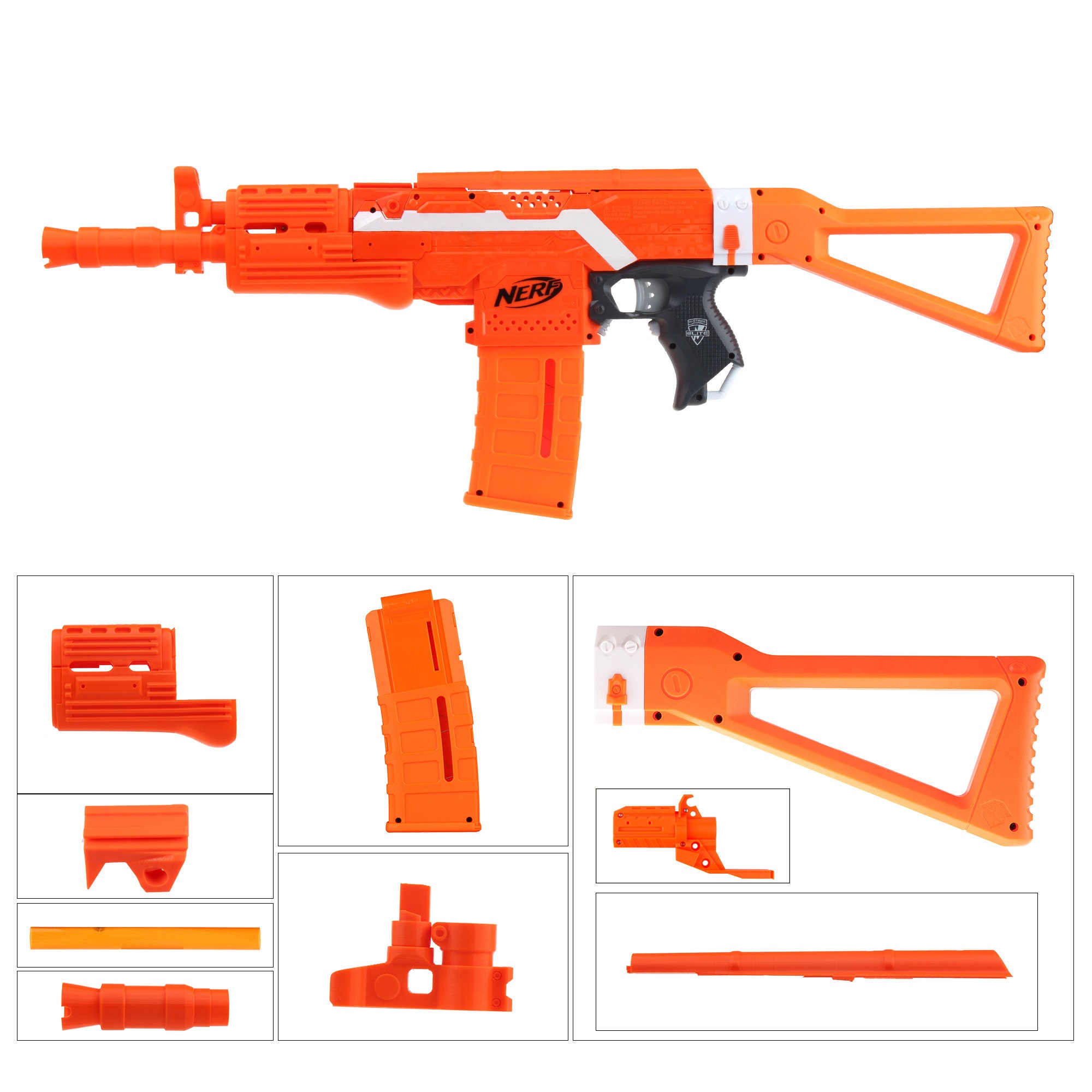 Mod for Nerf Stryfe DIY Kit Orange -