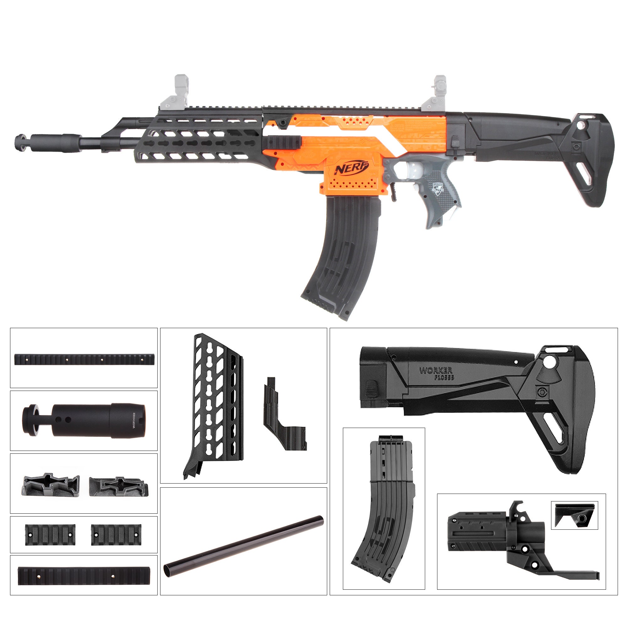 Van Meget Døds kæbe Worker Mod F10555 for Nerf Stryfe DIY Imitation Kit AK Alfa - Etsy Singapore