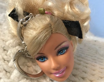 barbie head keychain