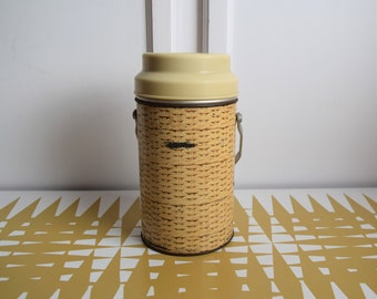rattan wrapped thermos