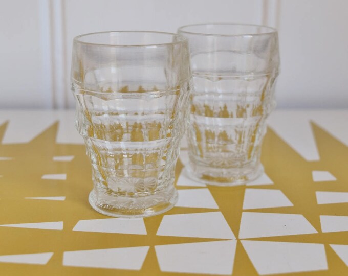 Pair of Vintage Jacobean Shot Glasses. Regd No 791409. Retro. Etsy UK