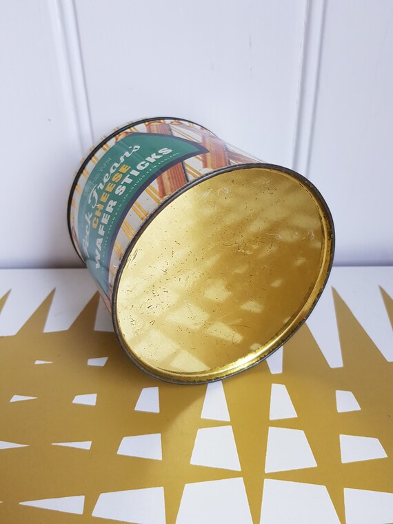 Retro kitchen storage Vintage Peak Freans Cheese wafer sticks Tin
