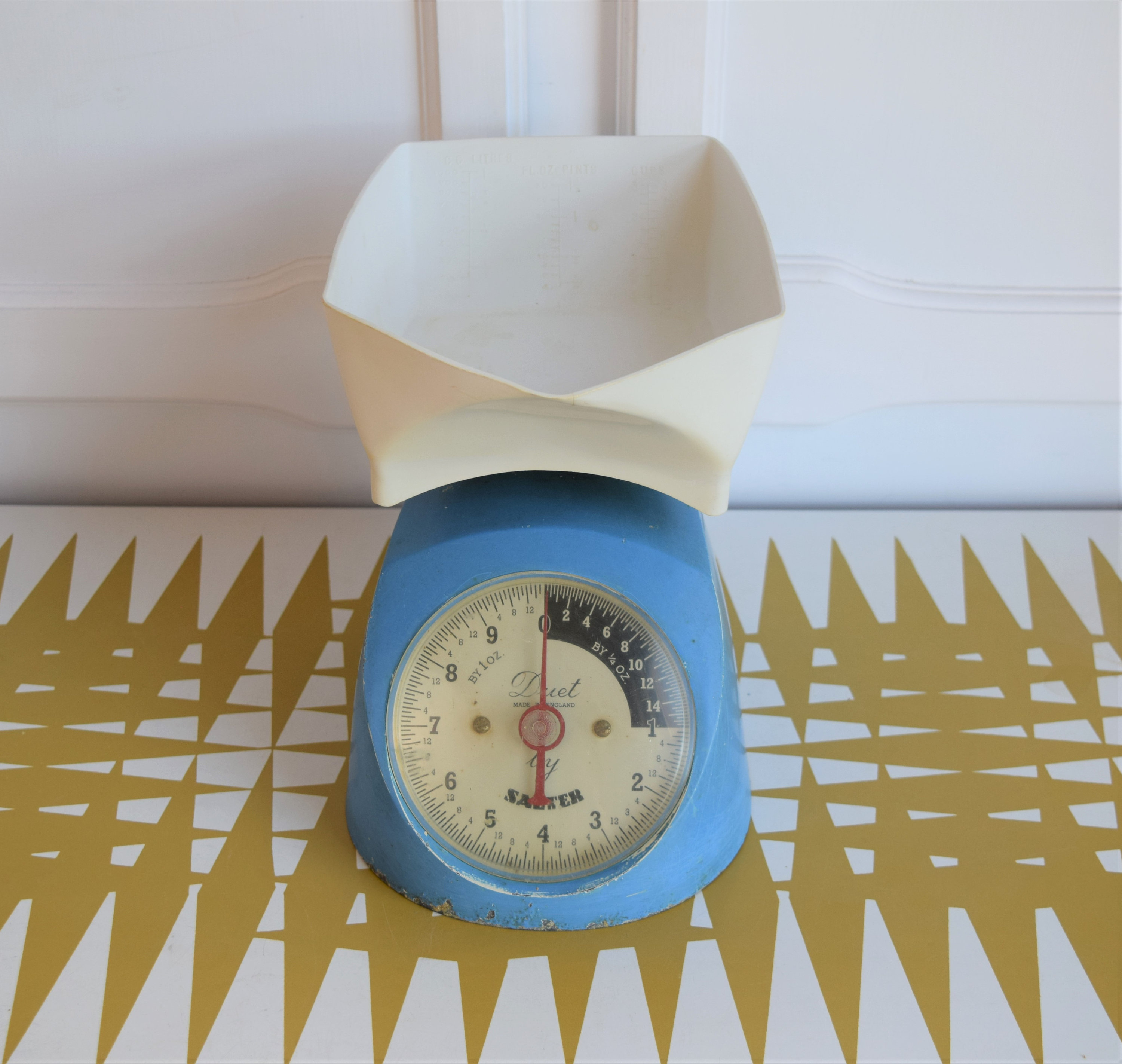 Vintage Salter Duet Blue Kitchen Scales Retro kitchen Etsy