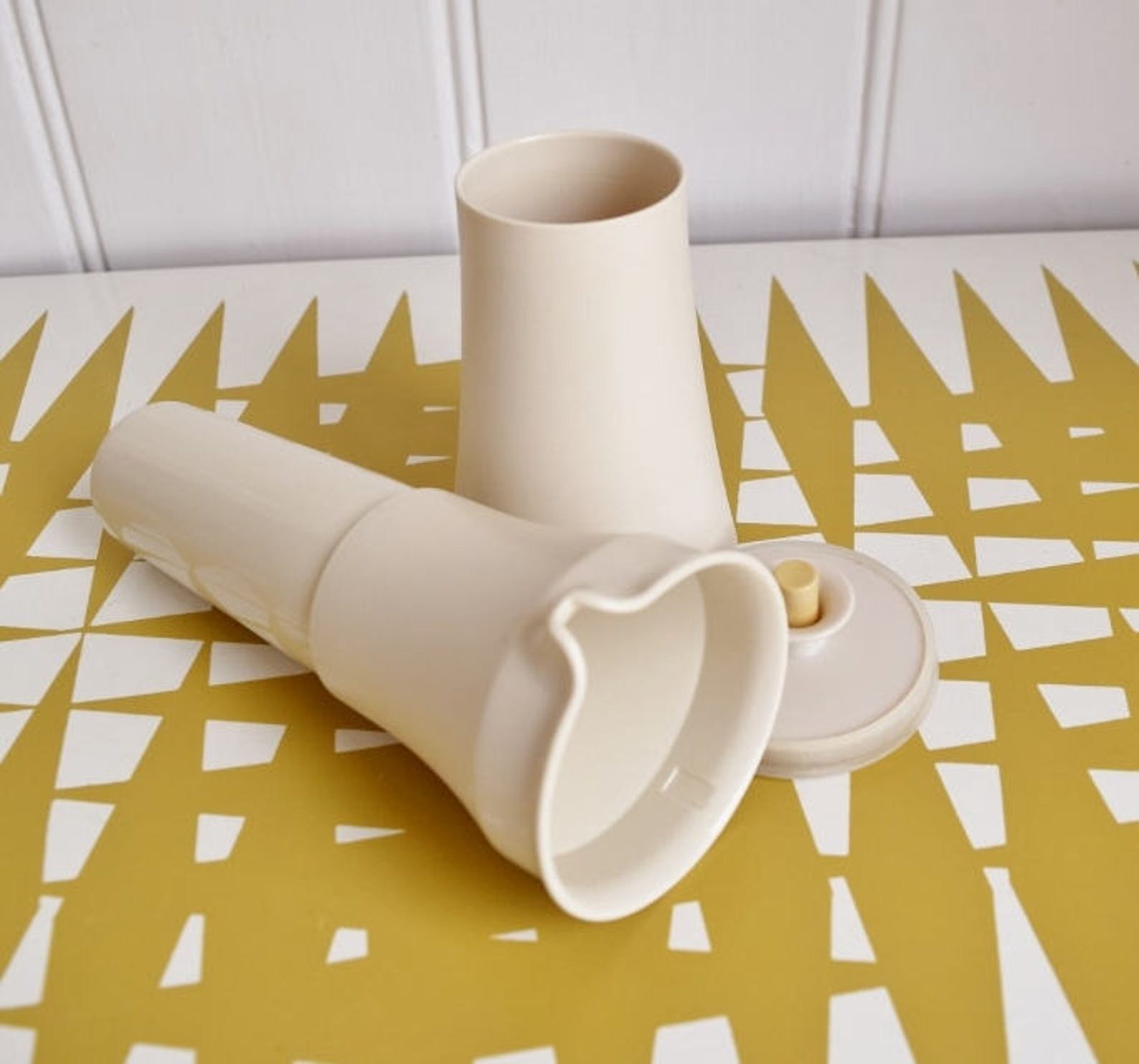 Vintage Tupperware Cream Coloured Salad Dressing Container / Etsy