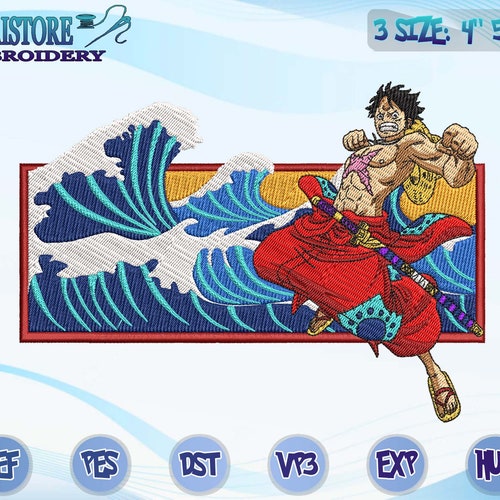 Premium Anime Embroidery Design Anime Inspired Machine Etsy
