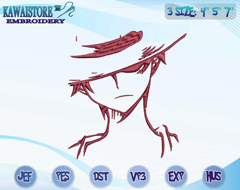 Anime Inspired Embroidery Designs Machine Embroidery Design Etsy