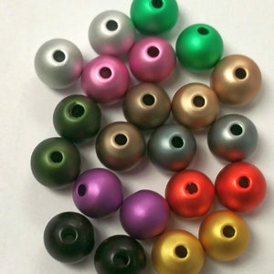 Anodized Aluminum Round Beads modern 8mm round beads (set of 4)