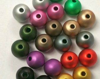 Anodized Aluminum Round Beads, Modern Jewelry Making (Set of 4)