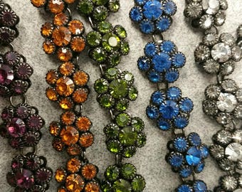 Vintage Rivet Crystal Flower (2)