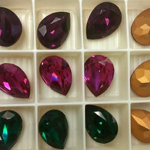 Swarovski Austrian Tear Drop 18x13 foil back tear drop (2)