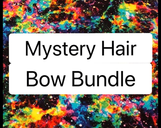 Mystery Hair Bow Clip Band Bundle