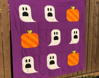 Ghouls and Gourds Halloween PDF Quilt Pattern