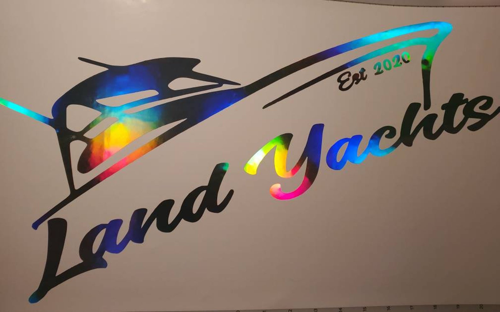 land yacht truck sticker