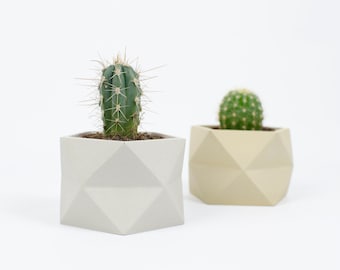 Small Geometric Pot| 2 Inch Mini Geometric Planter | Cactus | Succulents | Air Plant