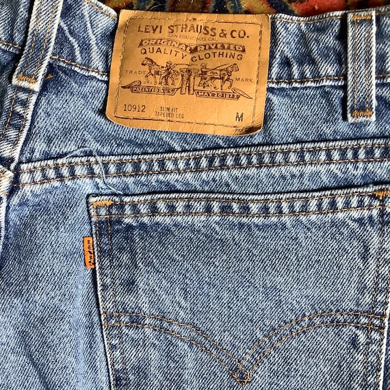 1980s 1990s Levi’s 912 Orange Tag Juniors Size 15… - image 3