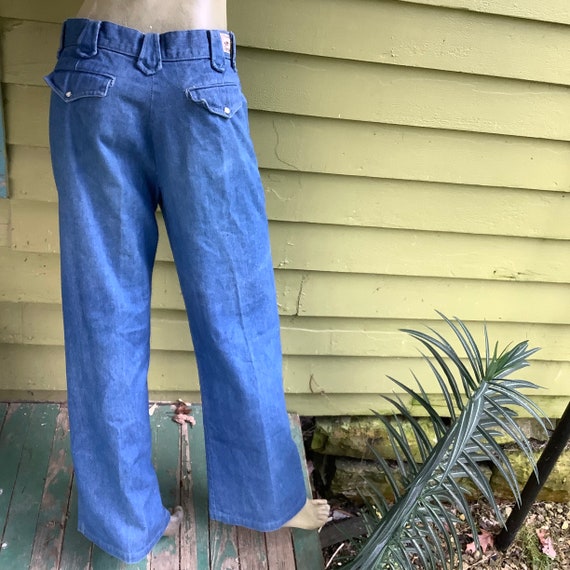 1970s Shepler Talisman Bell Bottom Brushed Denim … - image 2