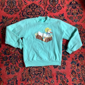 Niedliches 1980er Jahre Mutter Gänse Sweatshirt Cottagecore Goblincore Hipster Kinder L// Erwachsene XS