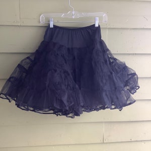 1980s Malco Modes Black Net Tulle Square Dancing Petticoat Kawaii Fairycore Rockabilly Lolita whimsigoth Coquette S 30 Inch Waist