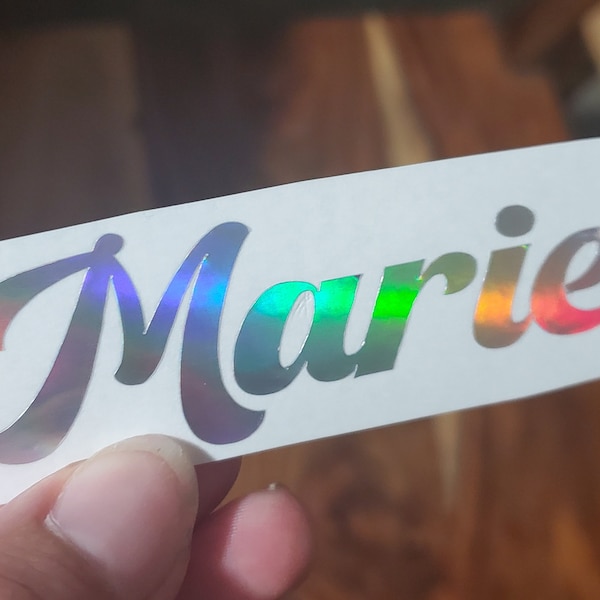 Holographic  / Vinyl decal / Custom Holographic / Rainbow Holographic / Magic Vinyl / Custom Name Decal / Rainbow Vinyl lettering / Custom