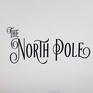 The north pole / stickers / north pole sign / Santa stuff / Christmas gifts / Christmas decor / holiday decorations / holidays / wall decor