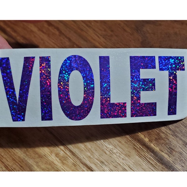 Sparkly Purple / Glitter Vinyl Lettering / Custom Decals / Glitter Sticker /  Popular Personalization / Custom Pretty Decals / Permanent