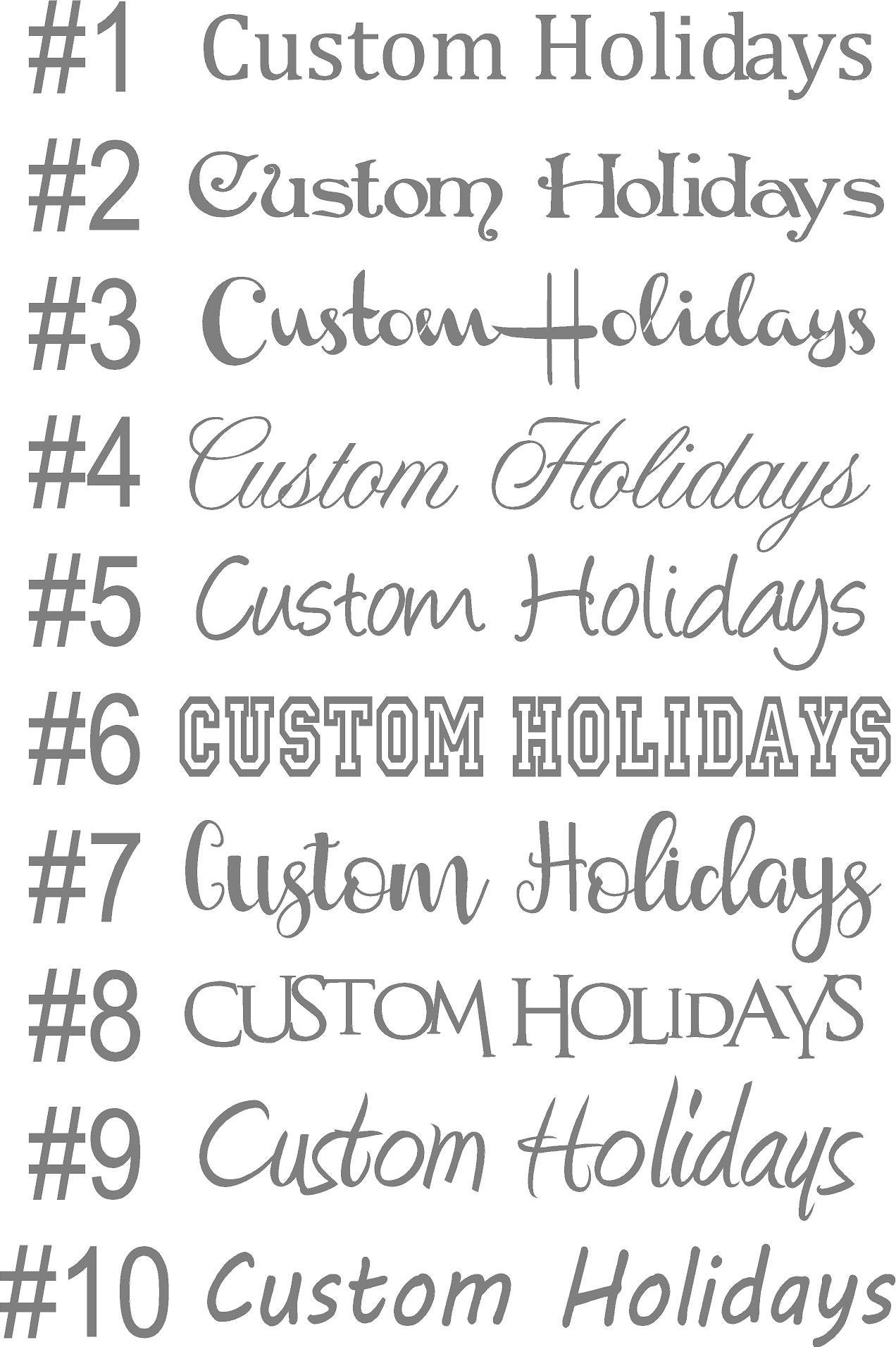Custom Holidays / Personalized wall quotes /  vinyl lettering / decal…
