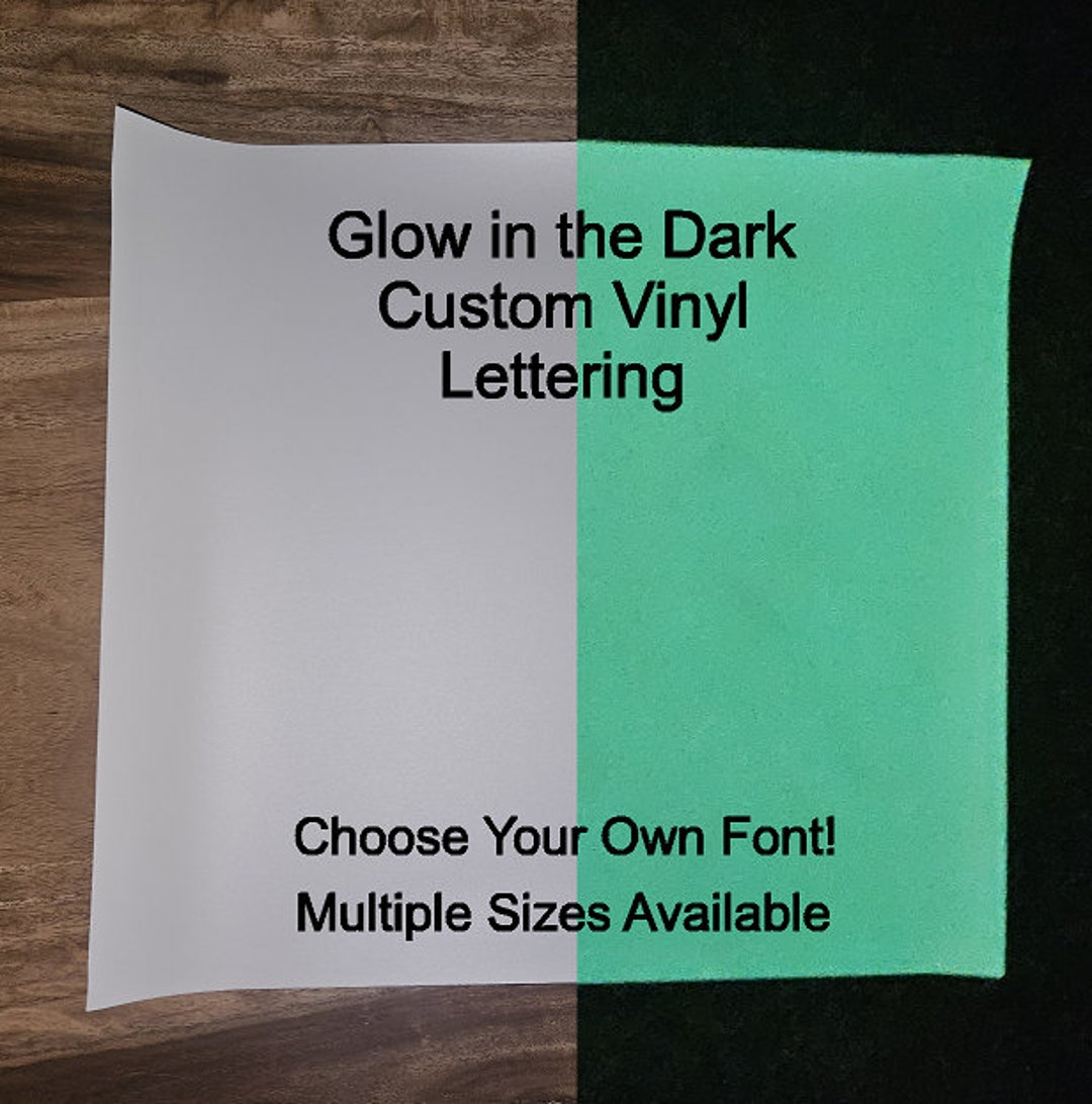 Glow in the Dark / Vinyl Decal / Custom Glitter / Glitter - Etsy