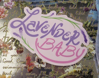 Pegatina de bebé lavanda