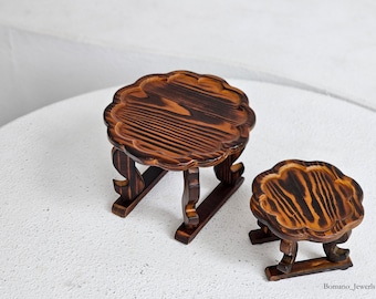 SHIP IN 1 DAY Korean Dol Party Round S L Size Portable Table Soban Wooden Stand Decor Cake Vase Pot Tray