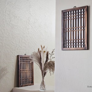 1 PC Korean Traditional Handmade Wooden Crafted Window Grilles Door Decor Frame with Traditional Pattern,  Add a touch of Asian elegance